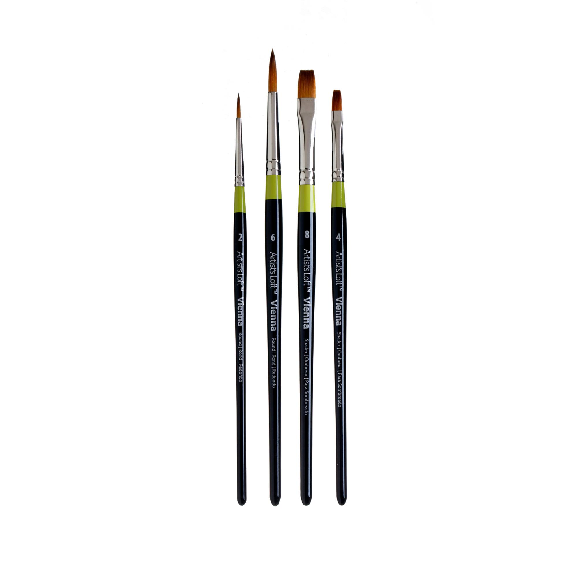 6 Pack: Vienna 4-Piece Mixed Media Brush Set No.2 by Artist's Loft®